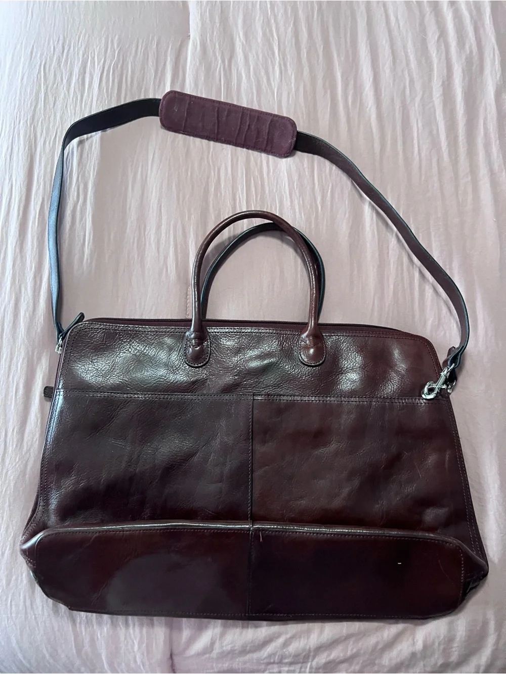 Wilsons Leather Dark Brown Laptop Messenger Bag